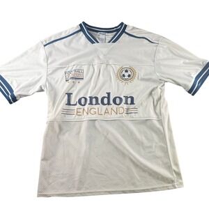 Manifest Offline London England Soccer Jersey White Navy Gold Mens Small TK5357